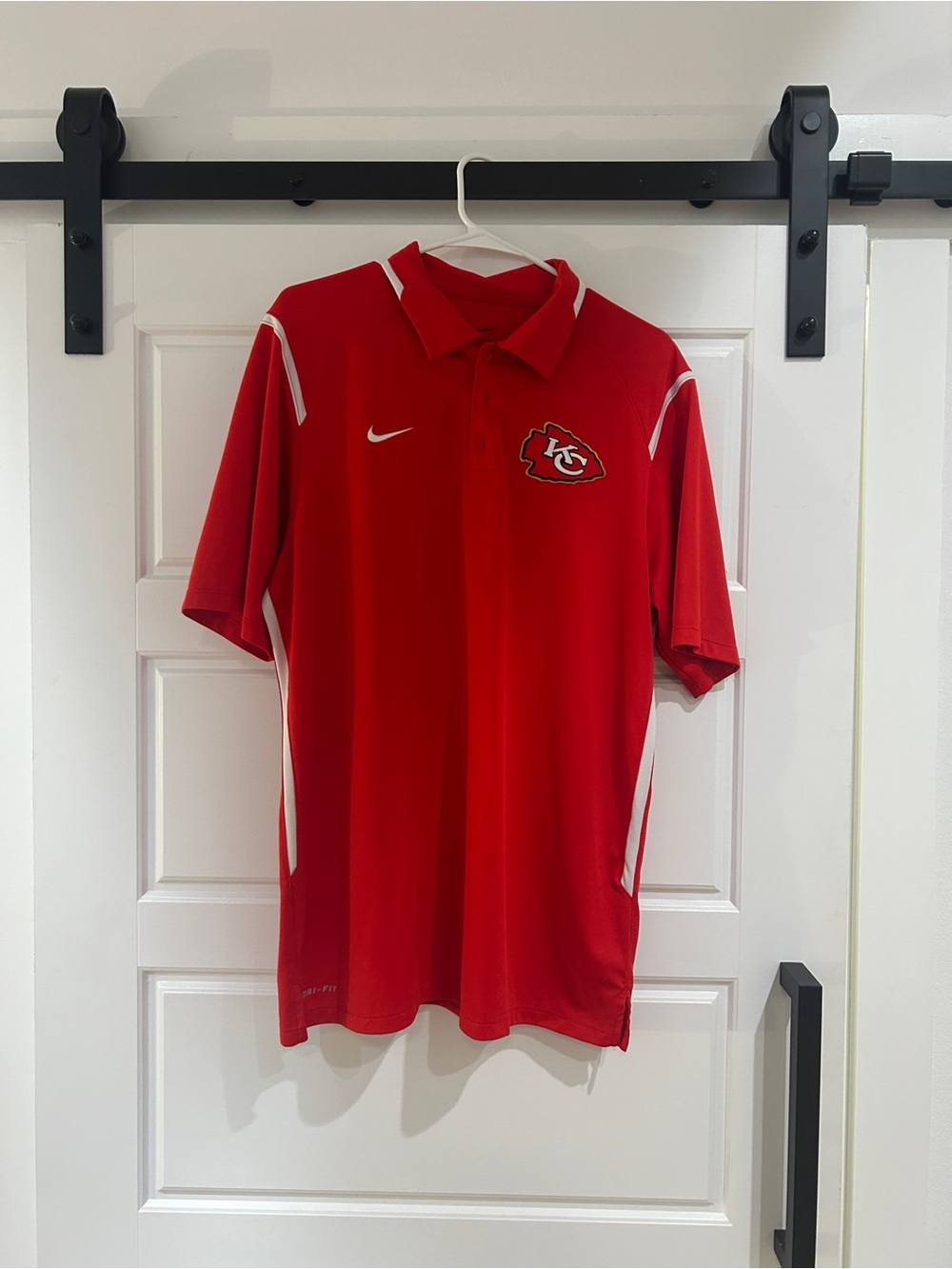 Nike Red Kansas City Chiefs Polo with White Accents